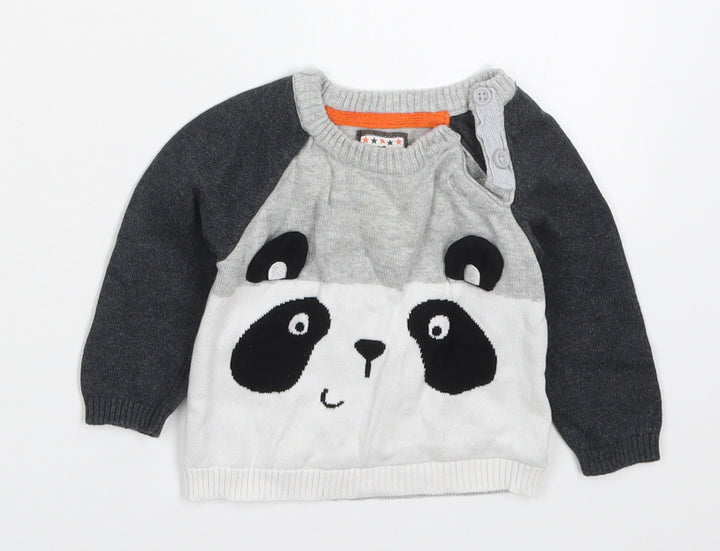 Early Days Baby Grey  Cotton Pullover Jumper Size 3-6 Months  Pullover - Panda