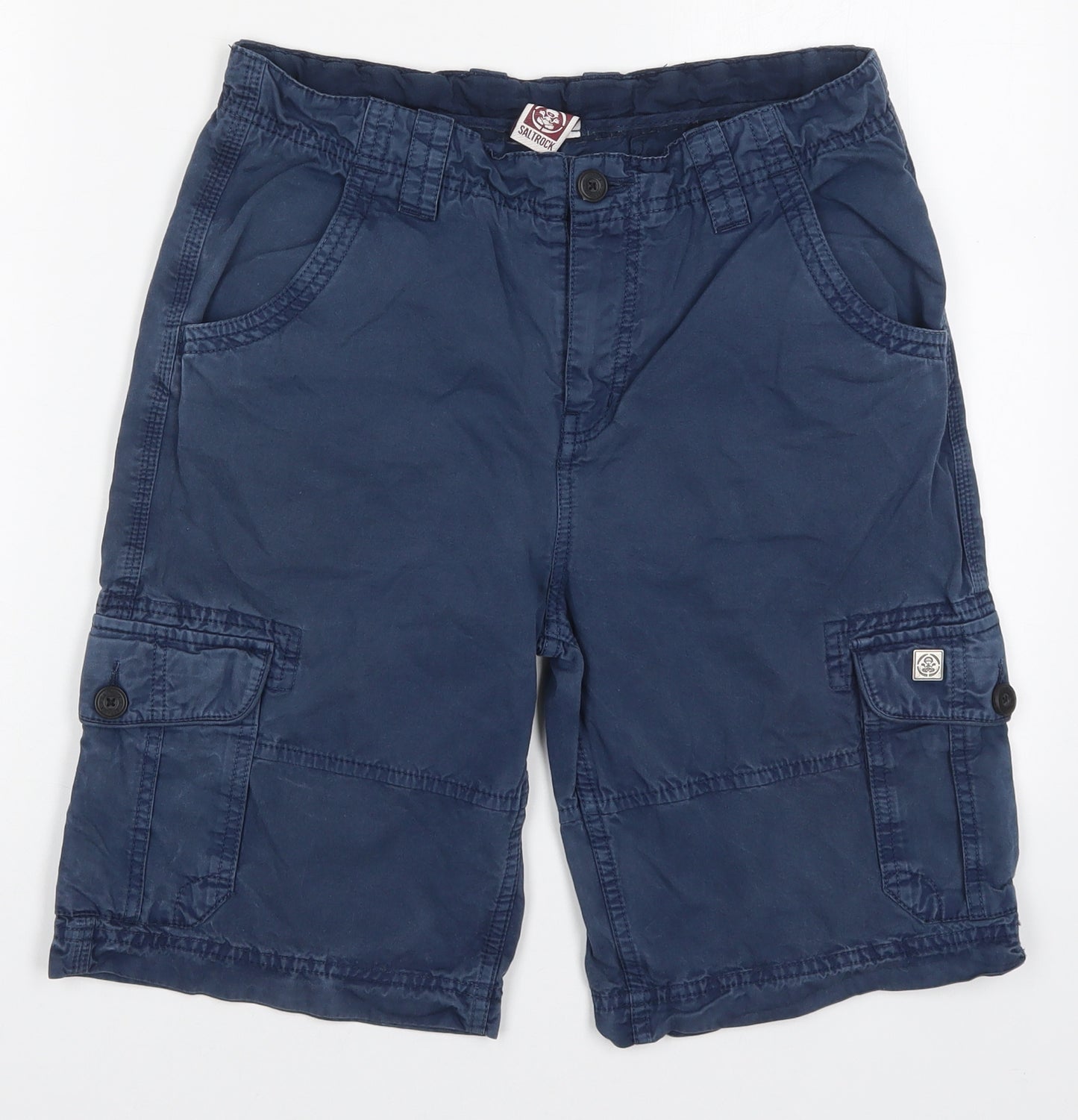 Saltrock Boys Blue  Cotton Cargo Shorts Size 13 Years  Regular