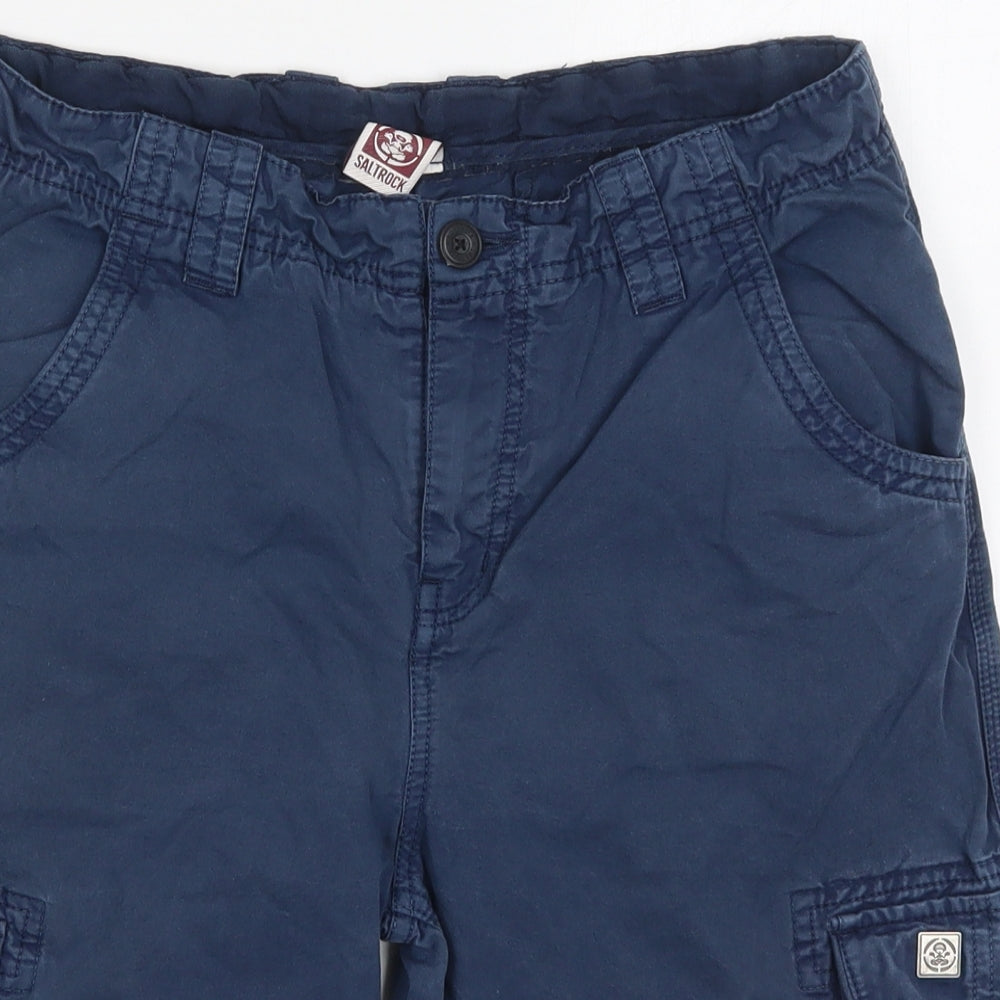 Saltrock Boys Blue  Cotton Cargo Shorts Size 13 Years  Regular