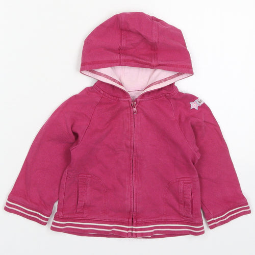 George Girls Pink   Jacket  Size 12-18 Months   Zip - A1 Girls Team