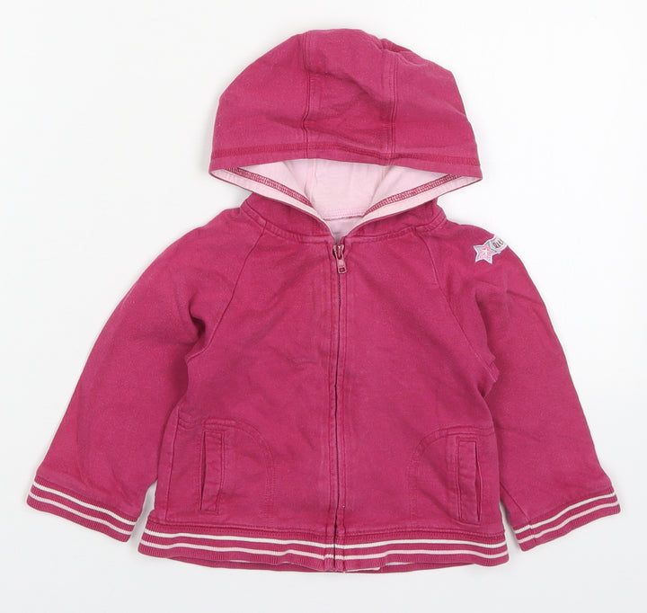 George Girls Pink   Jacket  Size 12-18 Months   Zip - A1 Girls Team