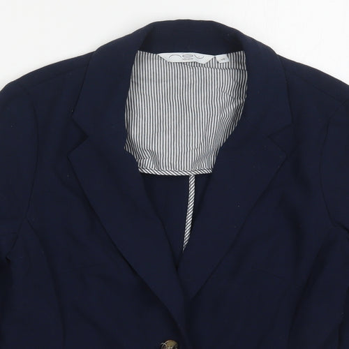 New Look Womens Blue  Polyester Jacket Blazer Size 10