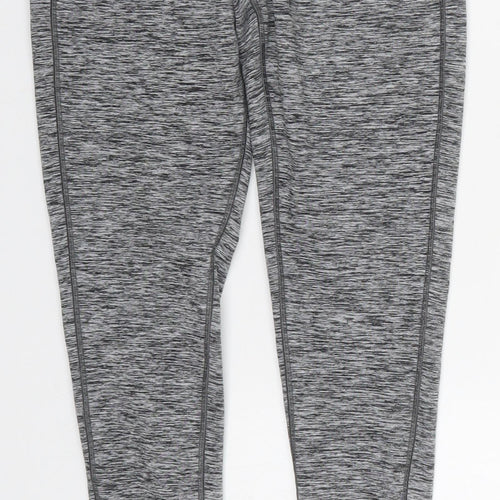 Reebok Womens Grey  Polyester Capri Leggings Size XS L26 in Regular