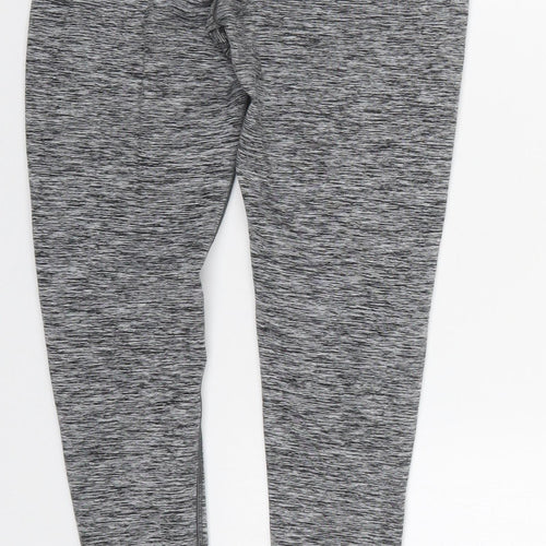 Reebok Womens Grey  Polyester Capri Leggings Size XS L26 in Regular