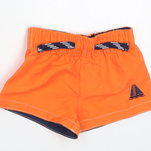 Primark Boys Orange  Polyester Cropped Trousers Size 0-3 Months  Drawstring - Swim Shorts