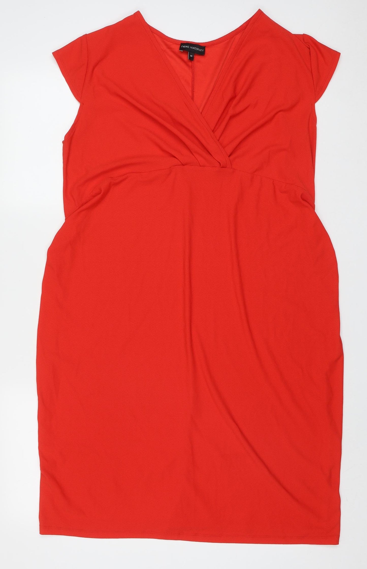 NEXT Womens Red  Polyester A-Line  Size 18  V-Neck Pullover