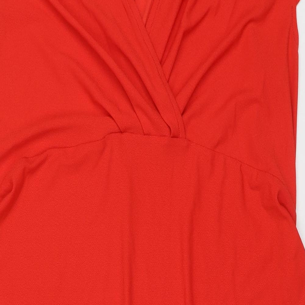 NEXT Womens Red  Polyester A-Line  Size 18  V-Neck Pullover