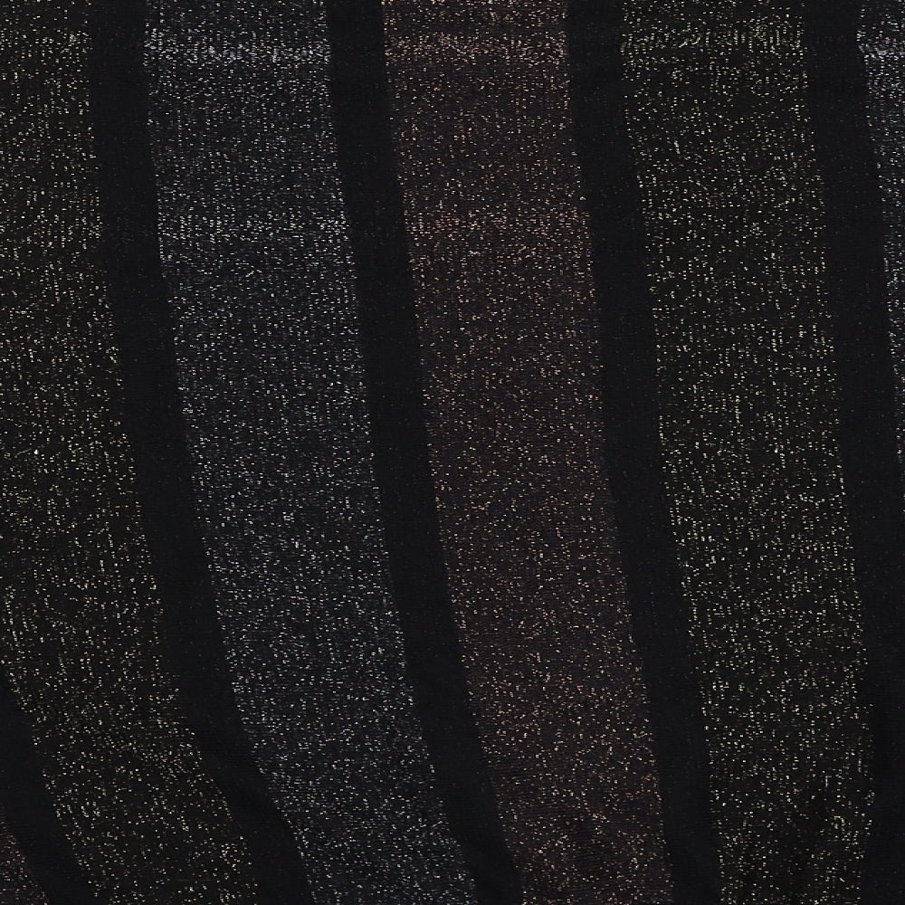 M&Co Womens Multicoloured Striped Viscose Basic Blouse Size 18 V-Neck