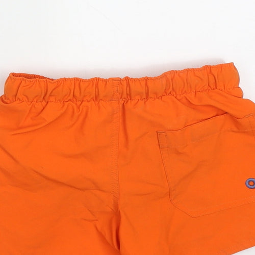 DECATHLON Boys Orange  Polyester Sweat Shorts Size 4 Years  Regular Tie - surfs on