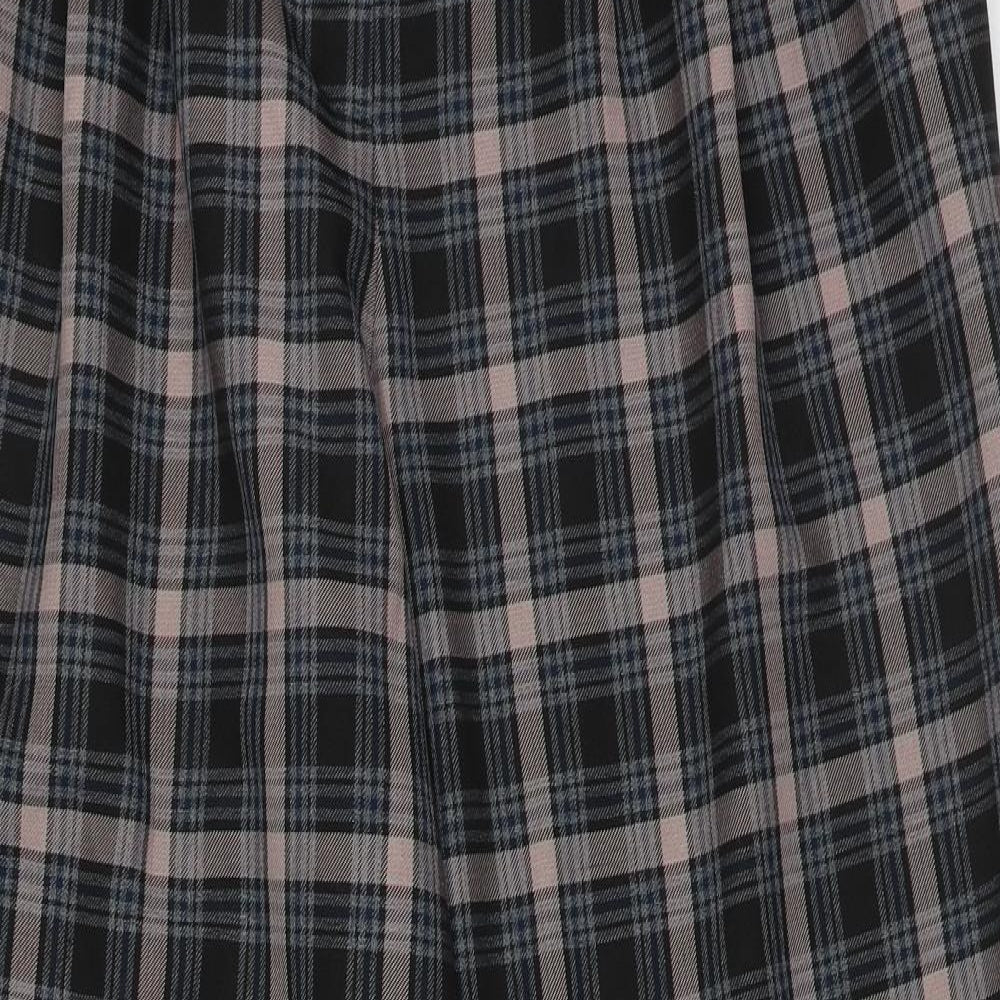 Primark Womens Multicoloured Check Polyester Trousers  Size 18 L30 in Regular Hook & Eye