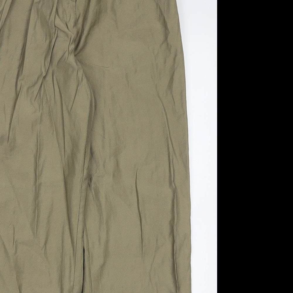 Primark Womens Green  Viscose Trousers  Size 10 L30 in Regular Hook & Eye