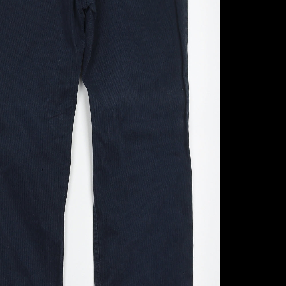 Autograph Mens Blue  Cotton Straight Jeans Size 32 L29 in Regular Button