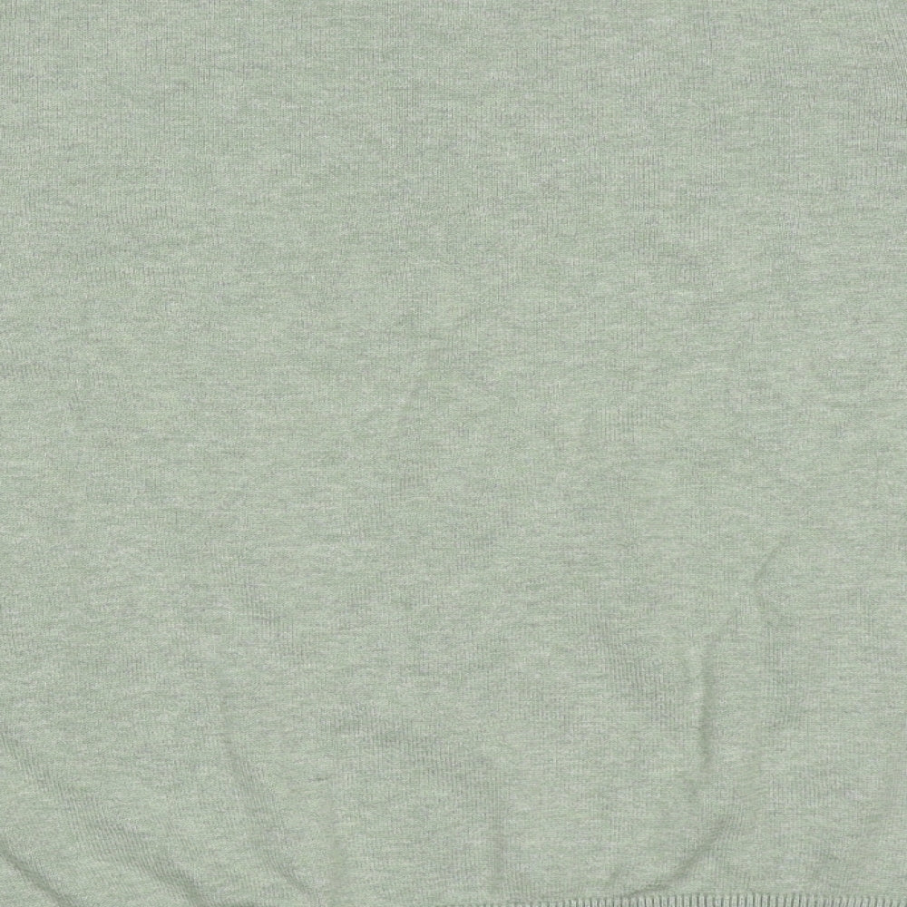 TU Mens Green V-Neck  Cotton Pullover Jumper Size S