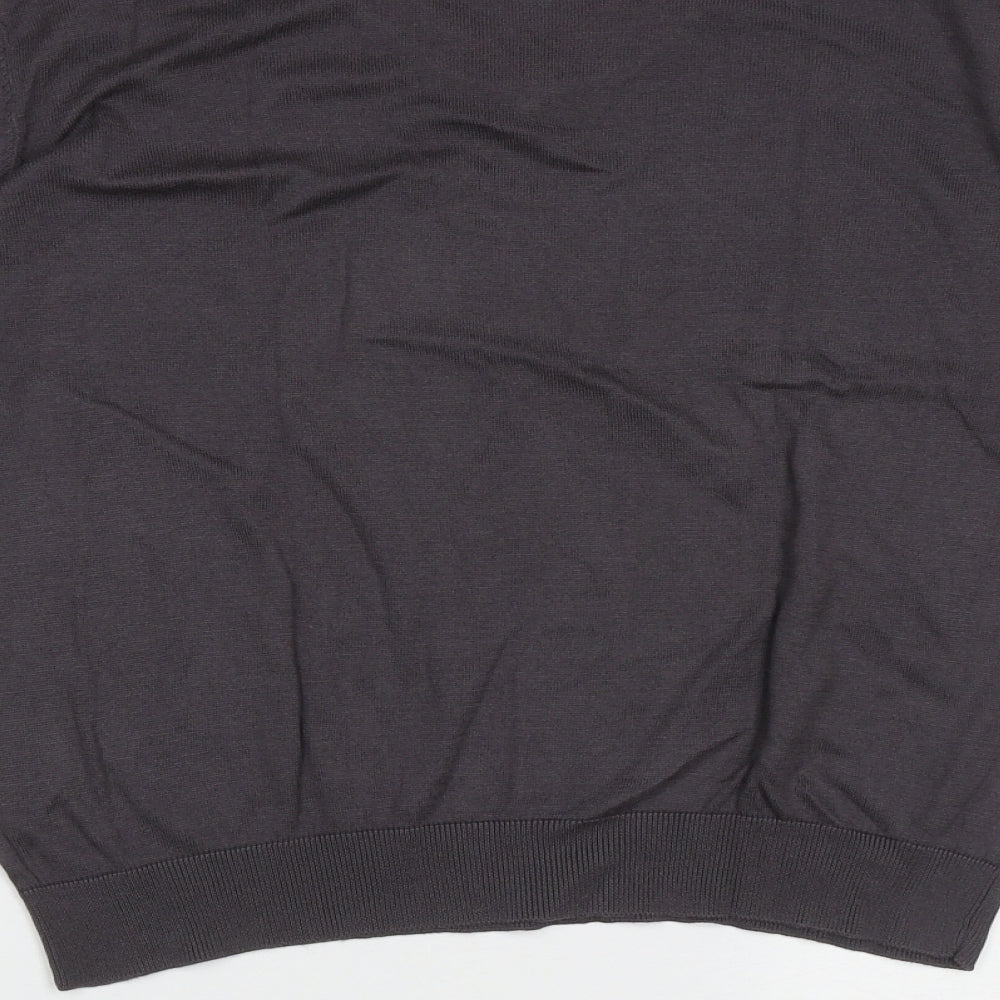 tequila solo Womens Green V-Neck  Modal Pullover Jumper Size S