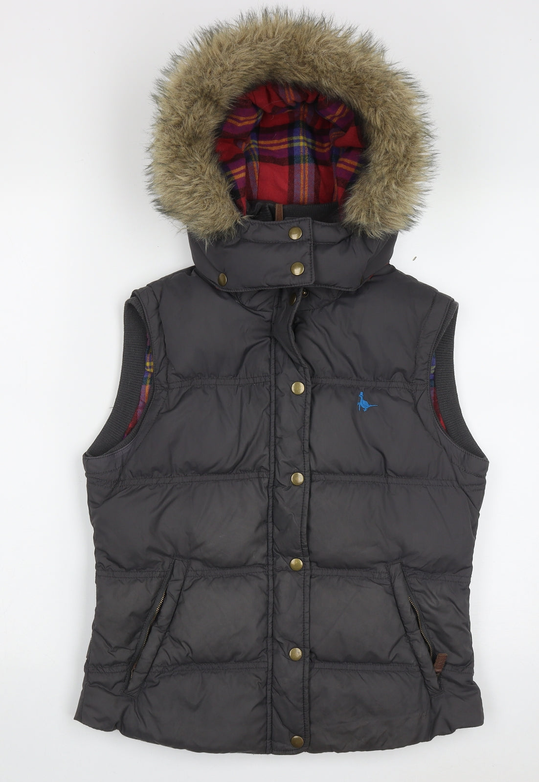 Jack Wills Womens Grey   Gilet Jacket Size 10  Zip