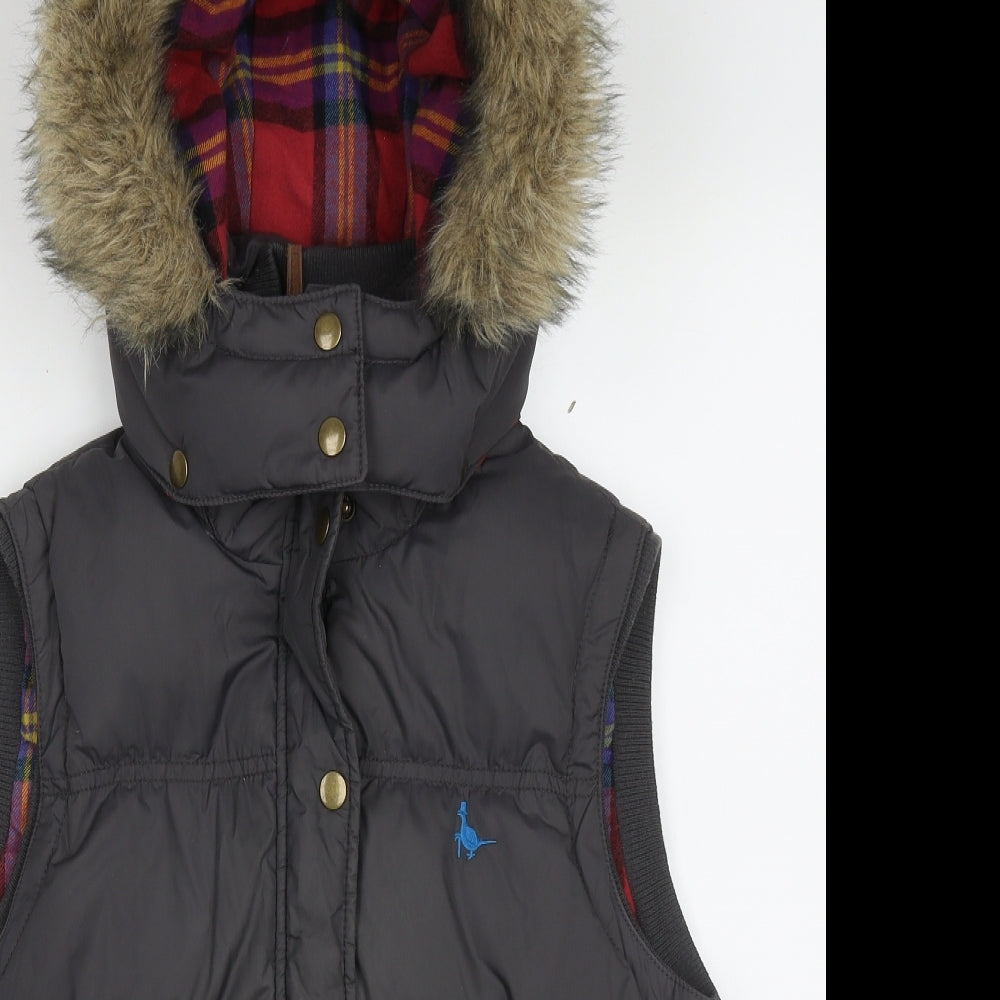 Jack Wills Womens Grey   Gilet Jacket Size 10  Zip