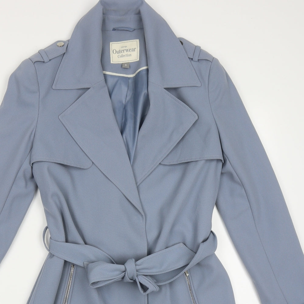 George Womens Blue   Overcoat Coat Size 8  Button