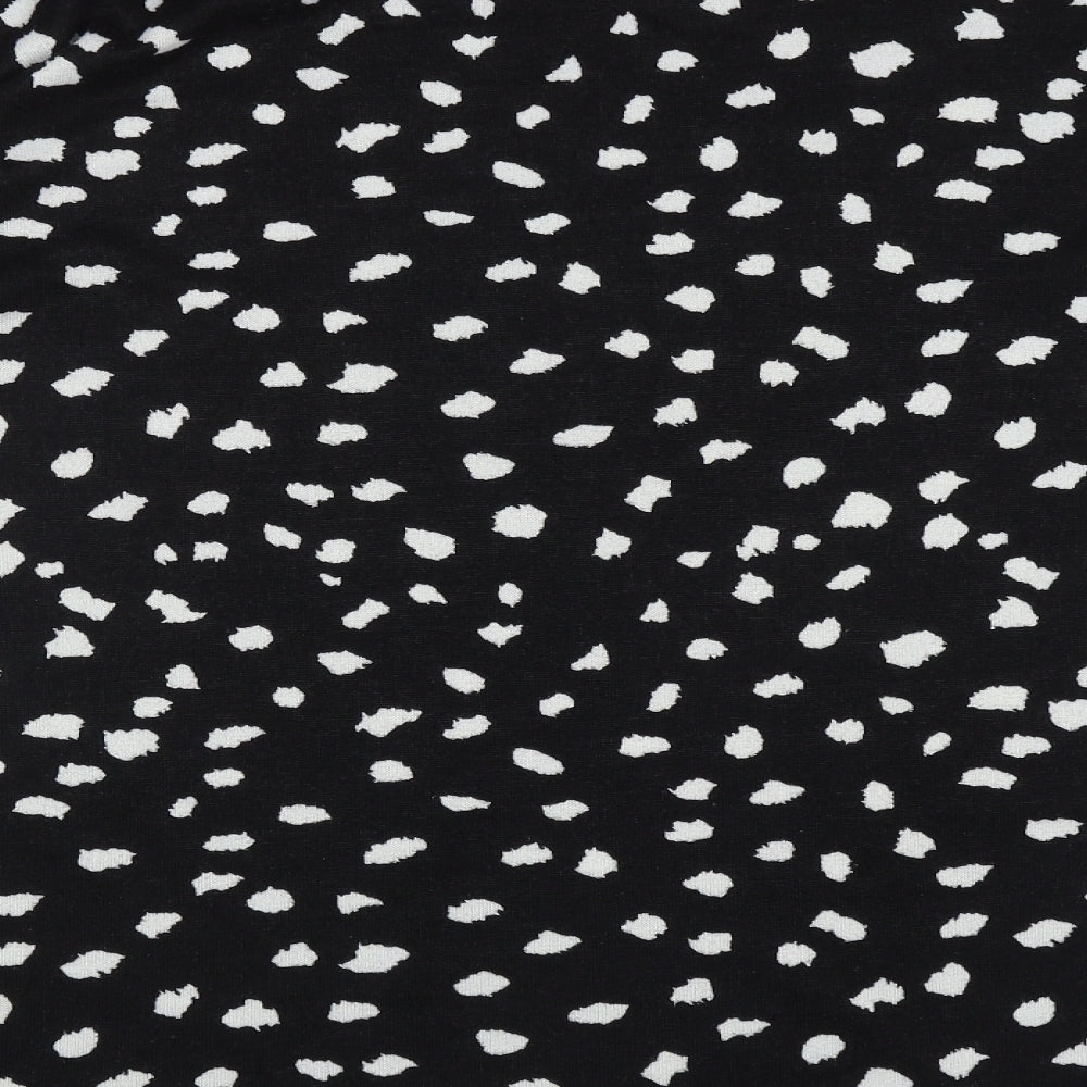 F&F Womens Black Geometric Polyester Jumper Dress  Size 20  Crew Neck Pullover