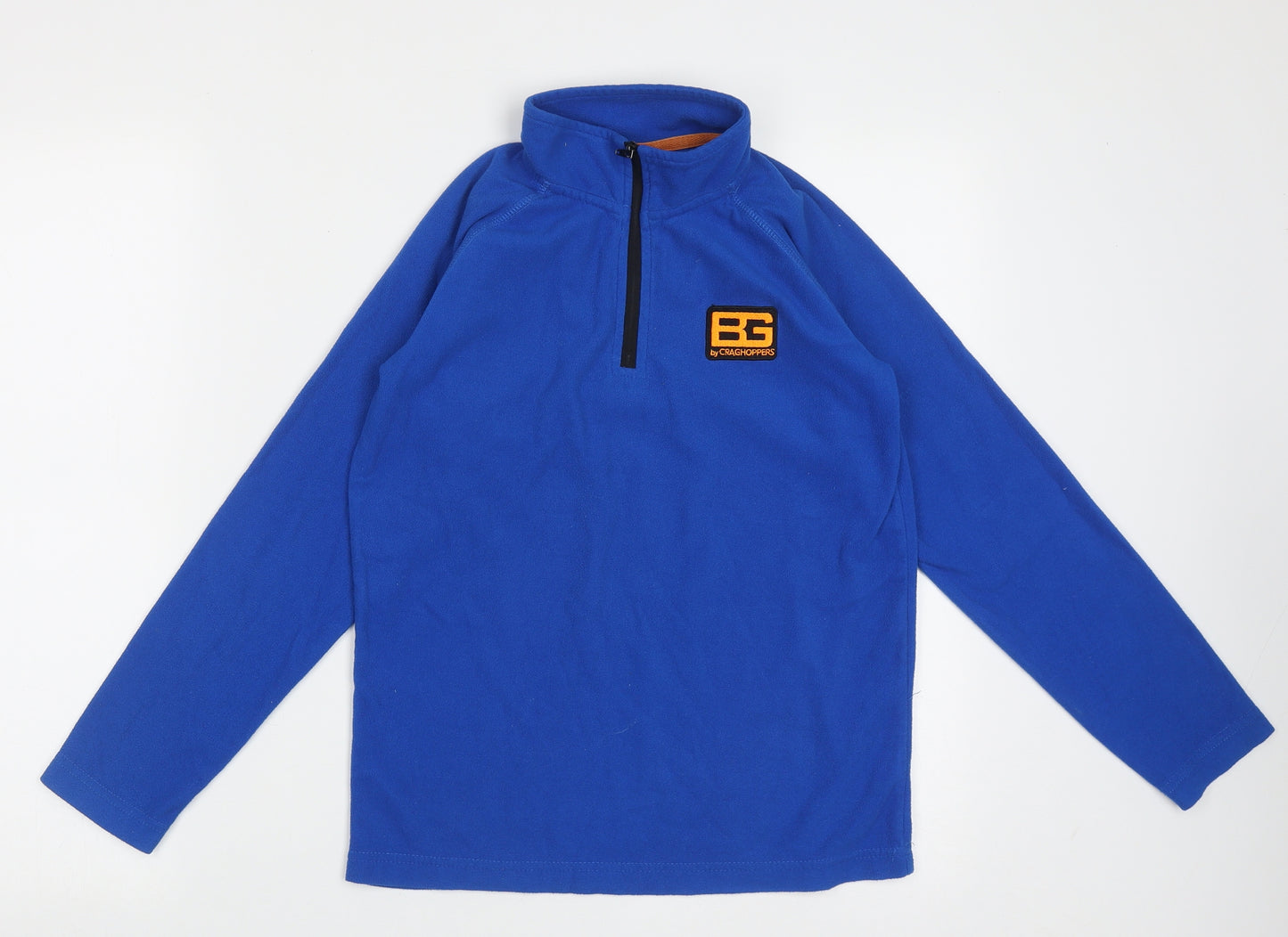 Craghoppers Boys Blue High Neck  Polyester Pullover Jumper Size 11-12 Years  Zip