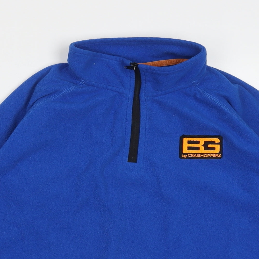 Craghoppers Boys Blue High Neck  Polyester Pullover Jumper Size 11-12 Years  Zip