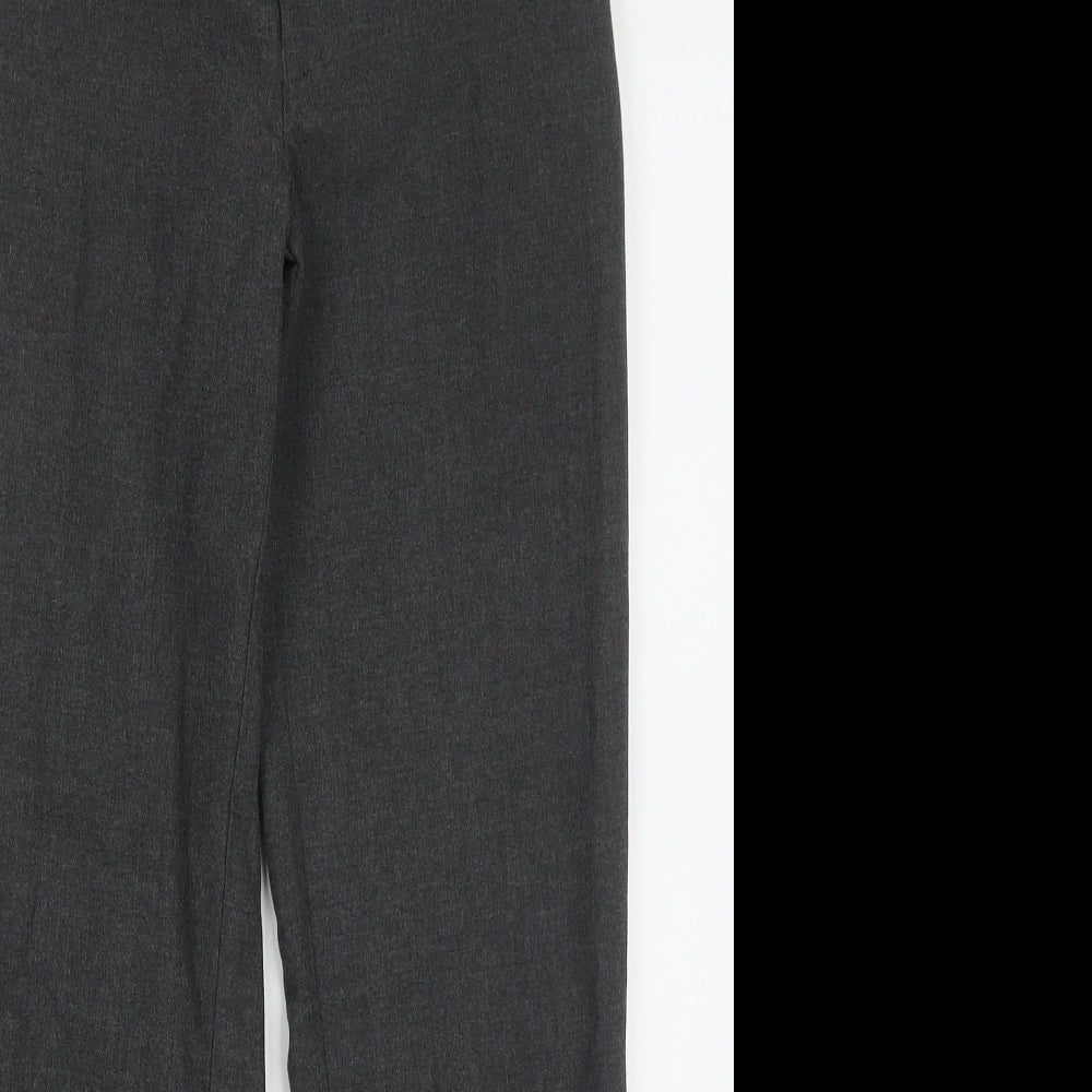 Marks and Spencer Boys Grey  Polyester Capri Trousers Size 12-13 Years  Regular Hook & Eye - school Wear