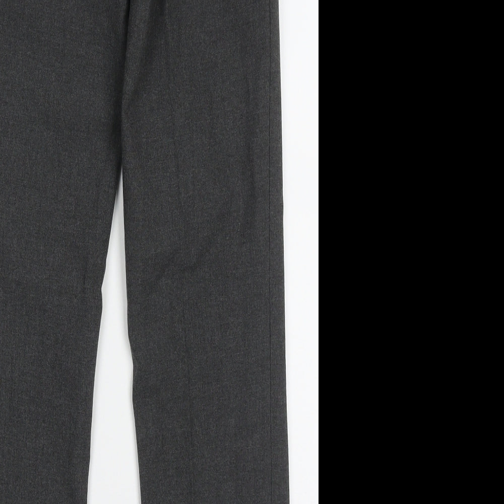 Marks and Spencer Boys Grey  Polyester Capri Trousers Size 12-13 Years  Regular Hook & Eye - school Wear