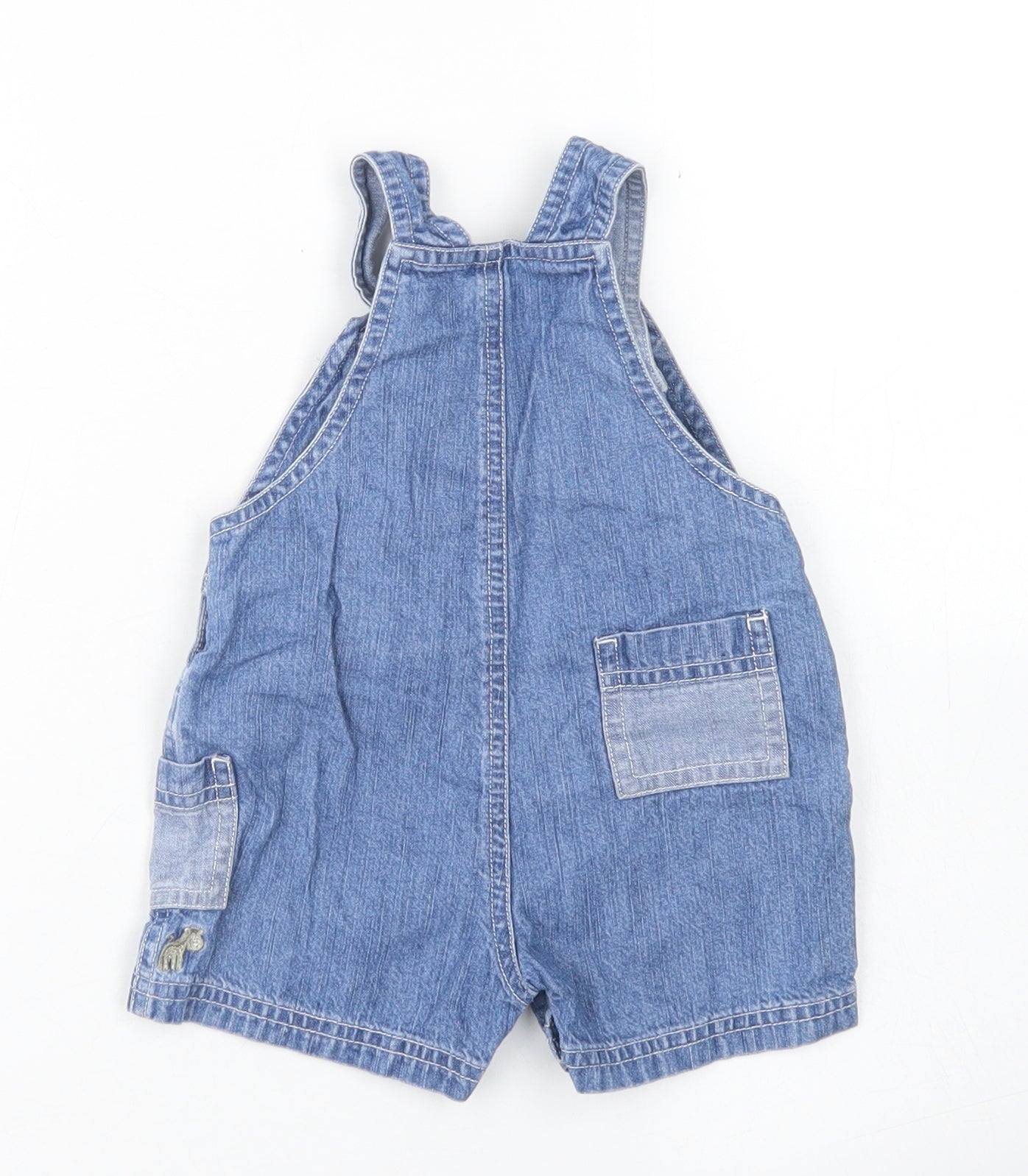 NEXT Boys Blue  Cotton Dungaree Outfit/Set Size Newborn  Snap - Little Zebra
