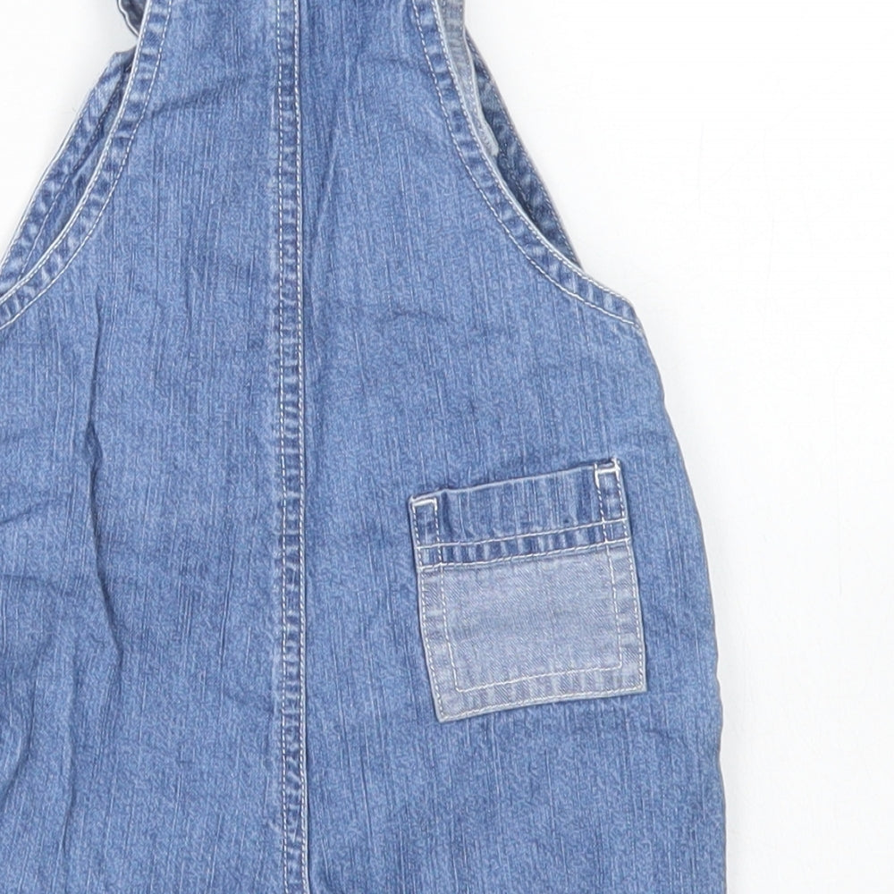 NEXT Boys Blue  Cotton Dungaree Outfit/Set Size Newborn  Snap - Little Zebra