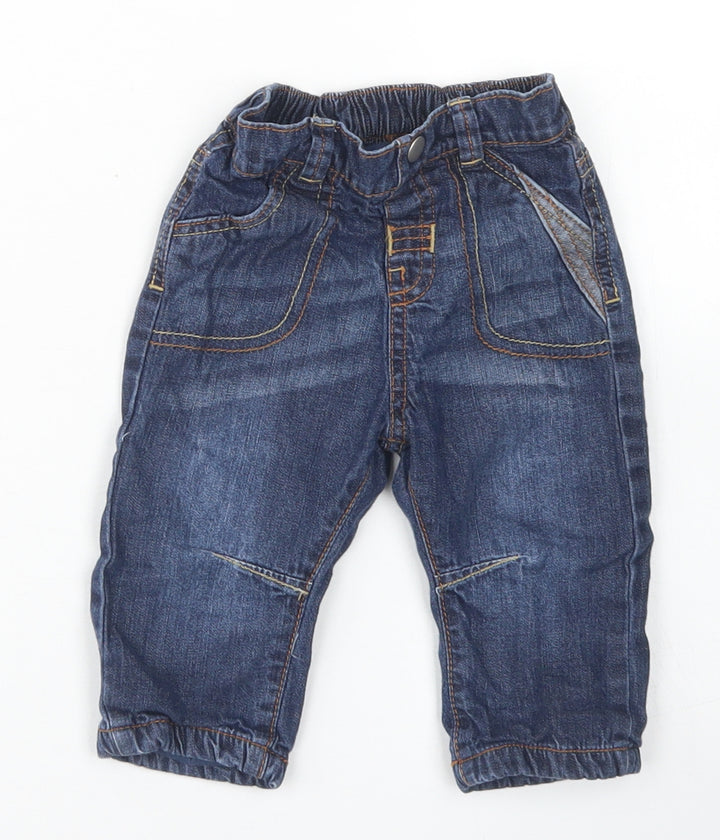 George Boys Blue  Cotton Capri Jeans Size 3-6 Months