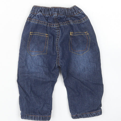 George Boys Blue  Cotton Capri Jeans Size 3-6 Months