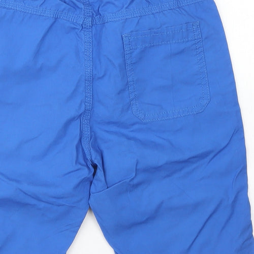 M&S Boys Beige  Cotton Bermuda Shorts Size 7-8 Years  Regular Drawstring