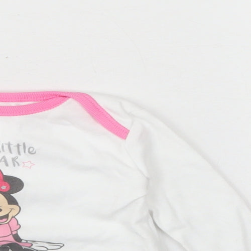 Disney Baby Girls Pink Solid Cotton Capri Pyjama Set Size Newborn   - Minnie Mosue