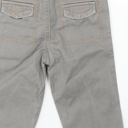 Natalys Boys Grey  Cotton Capri Jeans Size 12 Months  Hook & Eye