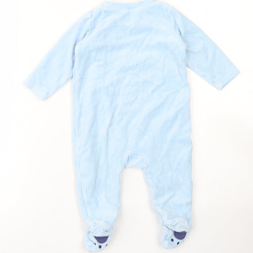 Mini Club Boys Blue  Cotton Babygrow One-Piece Size 3-6 Months  Snap - Bear Hugs