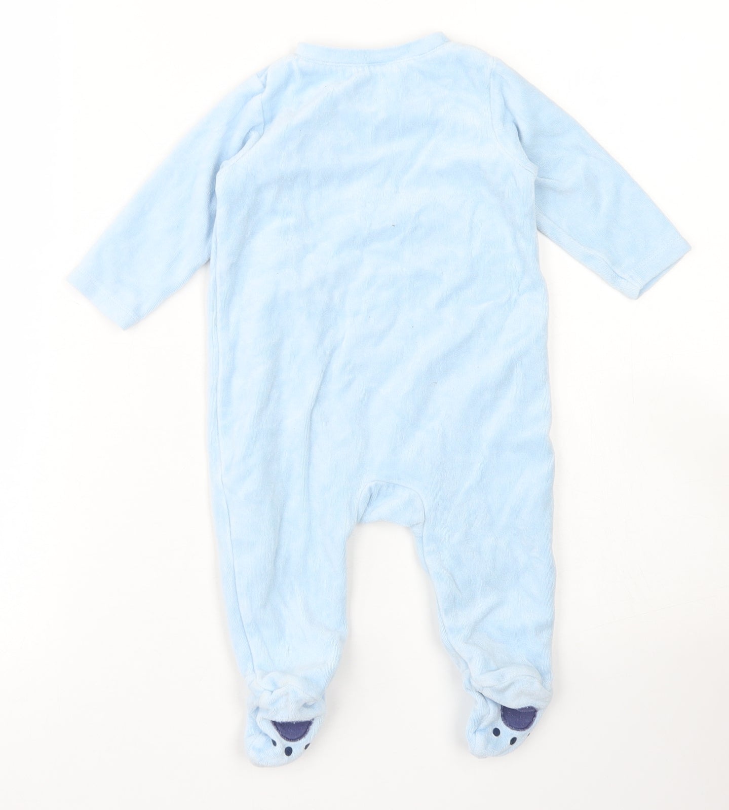 Mini Club Boys Blue  Cotton Babygrow One-Piece Size 3-6 Months  Snap - Bear Hugs