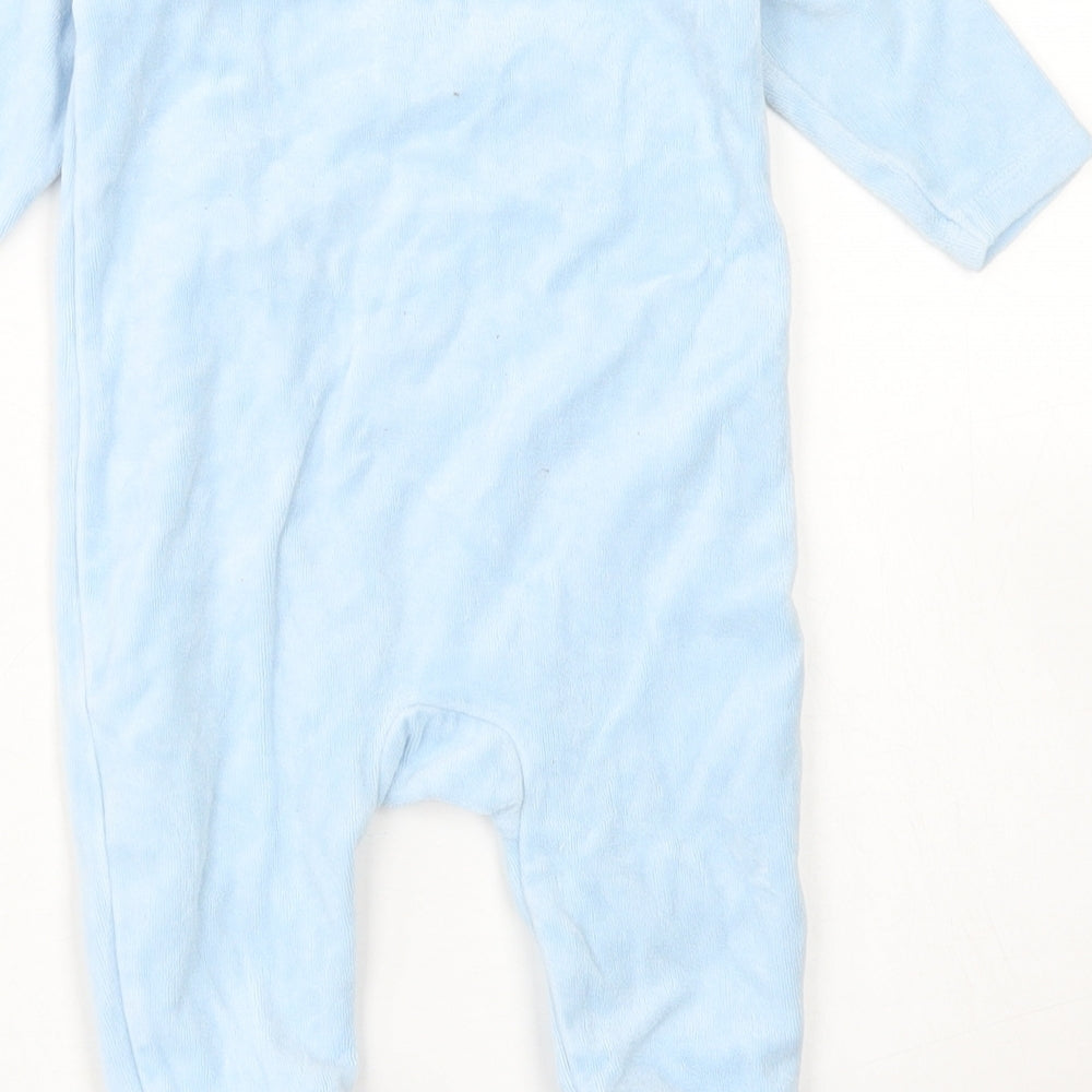 Mini Club Boys Blue  Cotton Babygrow One-Piece Size 3-6 Months  Snap - Bear Hugs