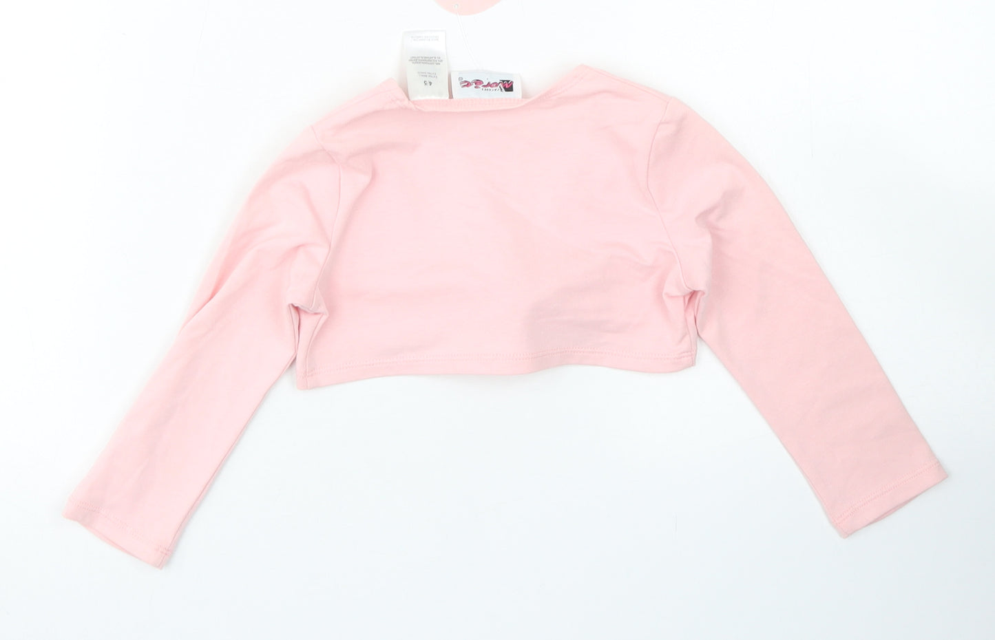 Jacques Morét Girls Pink V-Neck  Cotton Cardigan Jumper Size 4-5 Years  Tie - Ballet