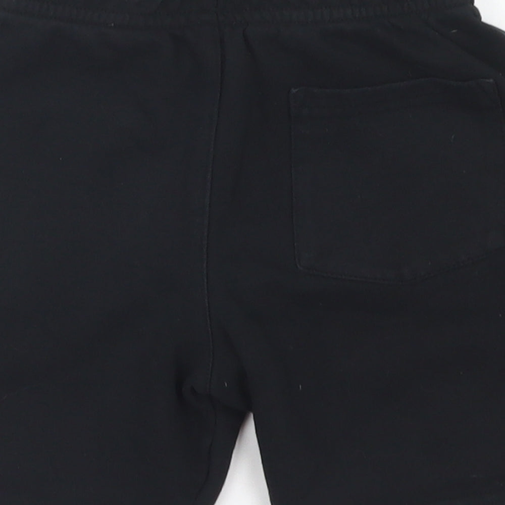 George Boys Black  Cotton Sweat Shorts Size 6-7 Years  Regular Drawstring