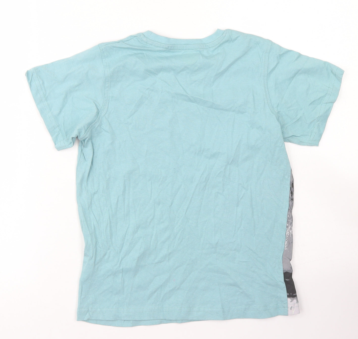 Mountain Warehouse Boys Blue  Cotton Basic T-Shirt Size 9-10 Years Crew Neck  - Steve Backshall