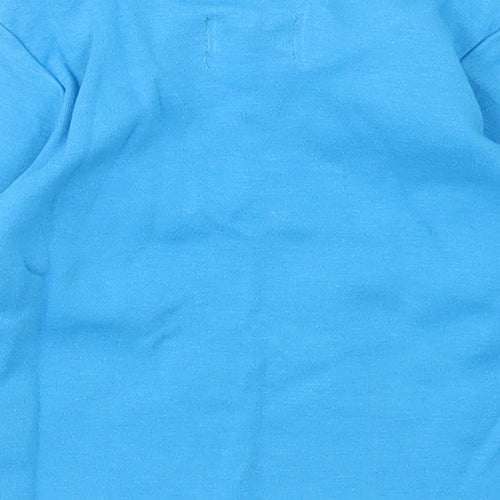 Baba + Boo Girls Blue  Cotton Basic T-Shirt Size 3-6 Months Crew Neck  - Russian Doll