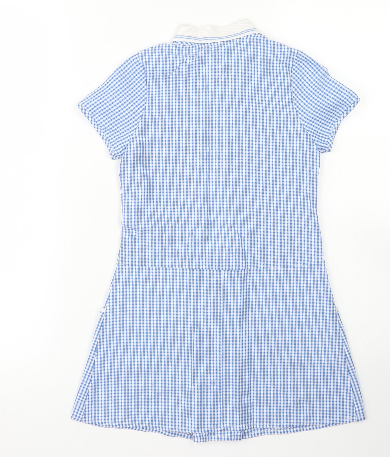 Nutmeg Girls Blue Check Polyester Fit & Flare  Size 4-5 Years  Collared Zip - School Wear