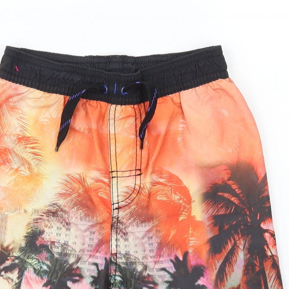 George Boys Orange  Polyester Sweat Shorts Size 7-8 Years  Regular Drawstring - Board shorts