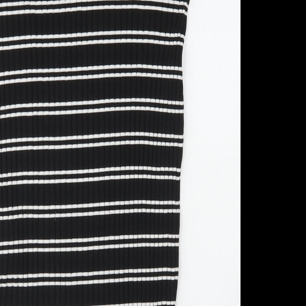 Atmosphere Womens Black Striped Polyester Straight & Pencil Skirt Size 14