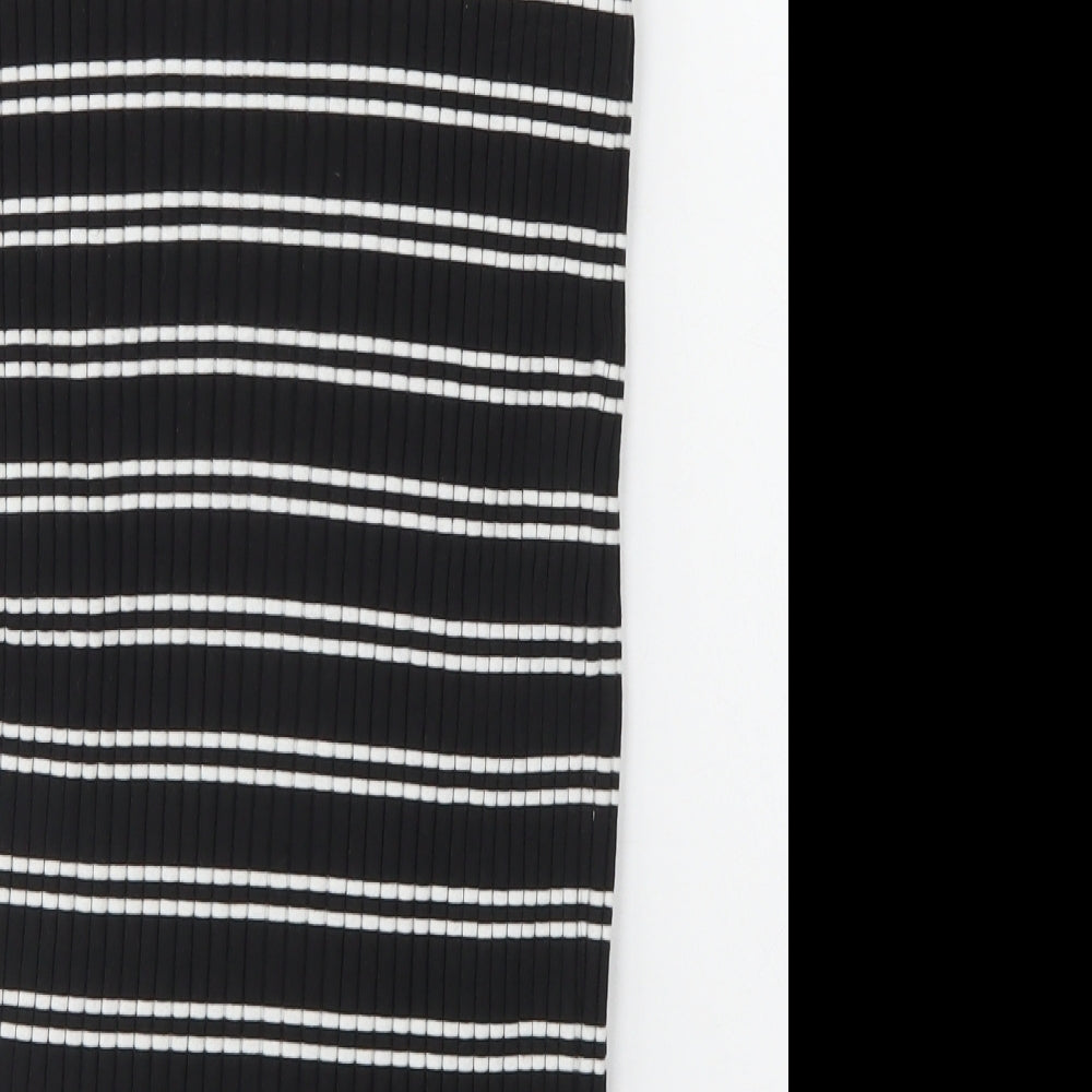 Atmosphere Womens Black Striped Polyester Straight & Pencil Skirt Size 14