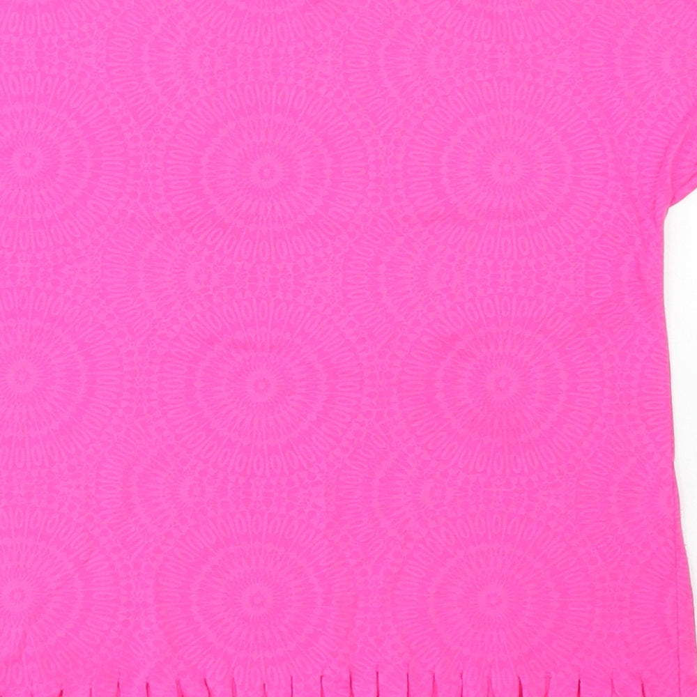 Matalan Girls Pink  Polyester Basic T-Shirt Size 6 Years Crew Neck  - Beach Wear