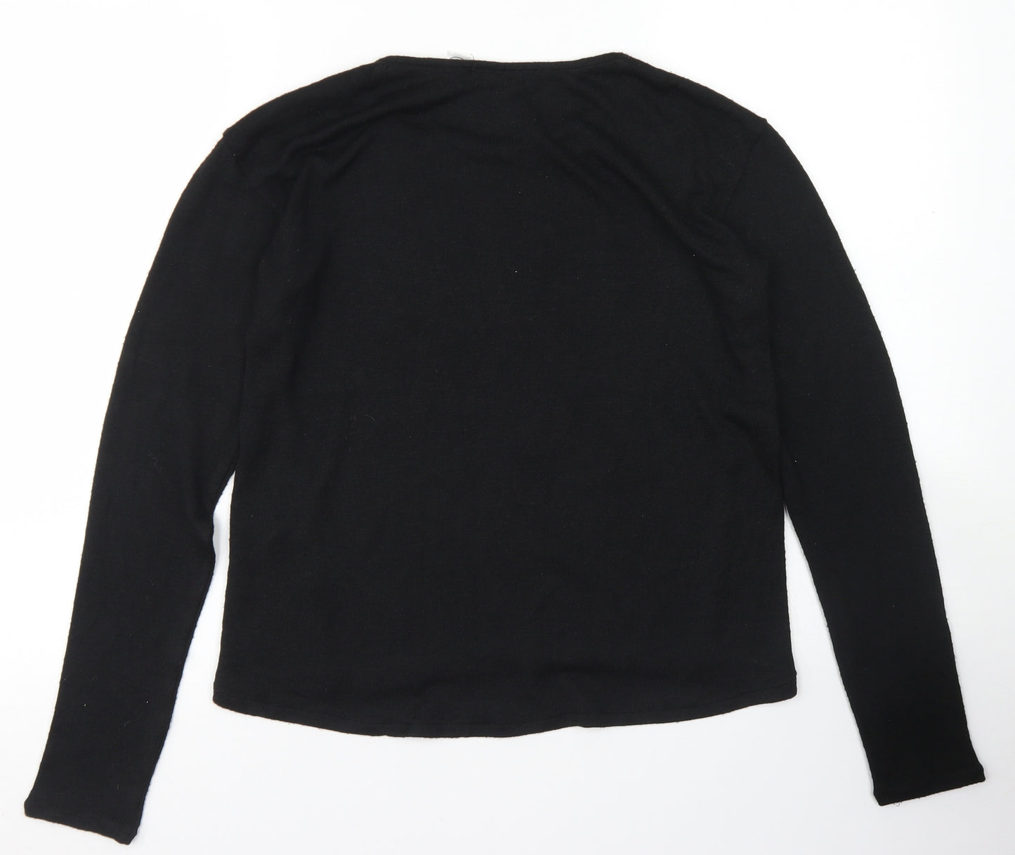 H&M Girls Black  Polyester Basic T-Shirt Size 15 Years Round Neck  - Mickey Mouse
