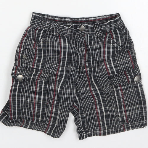 Kenneth Cole Boys Black Check Cotton Bermuda Shorts Size 2 Years  Regular
