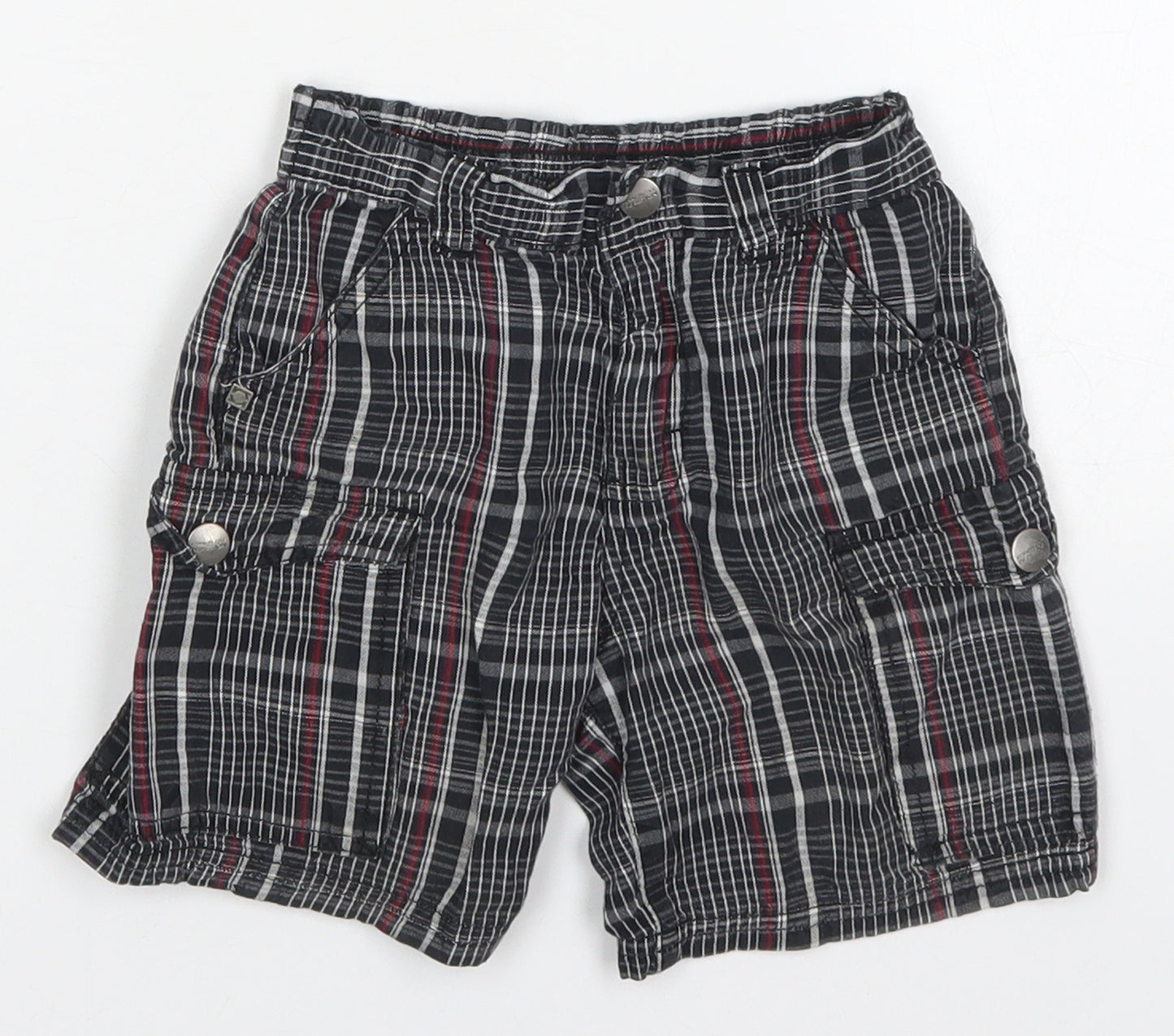 Kenneth Cole Boys Black Check Cotton Bermuda Shorts Size 2 Years  Regular