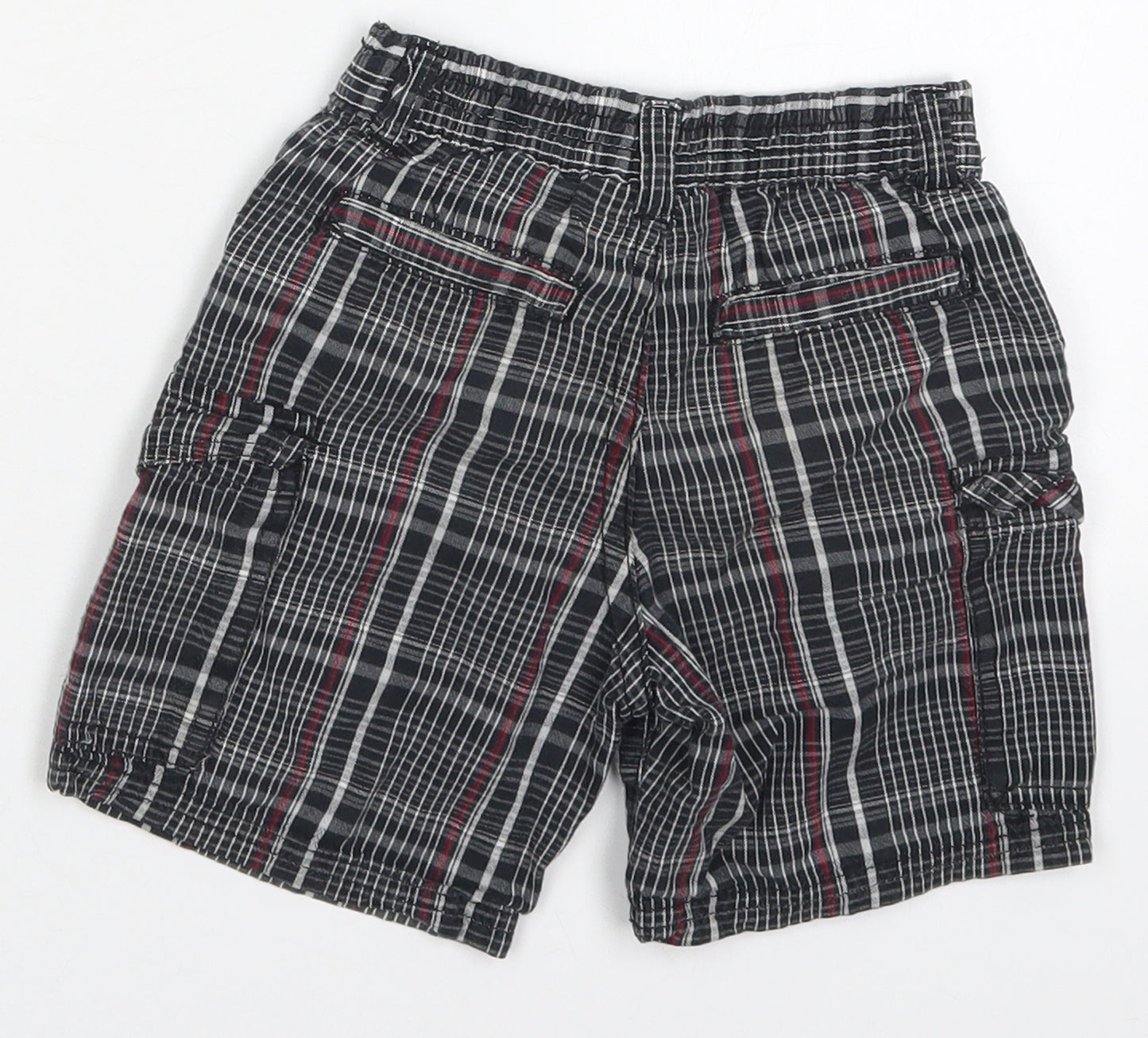 Kenneth Cole Boys Black Check Cotton Bermuda Shorts Size 2 Years  Regular
