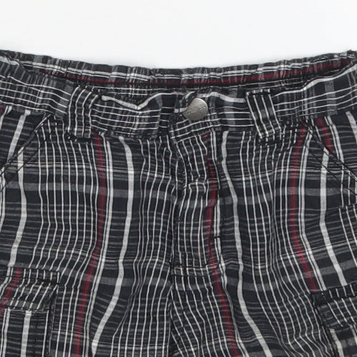 Kenneth Cole Boys Black Check Cotton Bermuda Shorts Size 2 Years  Regular